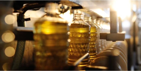 Edible oils being refined