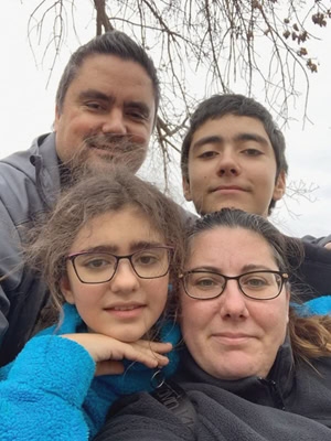 Clockwise from top left: Mehmet Tulbek; son, Attila, 15; wife, Canan; and daughter Almila, 12.