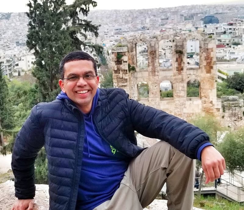 Raj Shah at the Parthenon in Athens, Greece