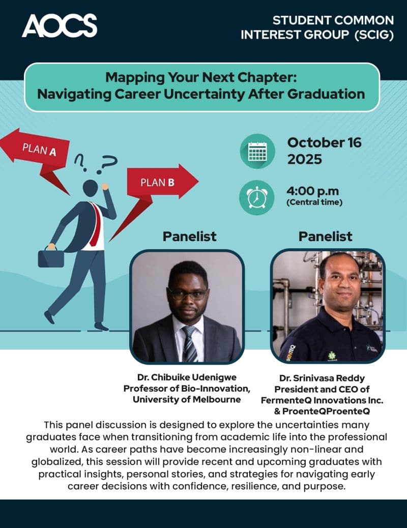 A busy graphic with details of an upcoming webinar and speaker bios